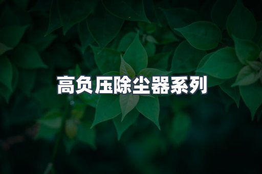 高负压除尘器
